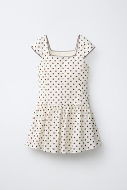 VESTIDO LUNARES / Crudo / Marr?n - Zara фото 4