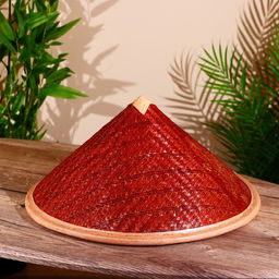 Бамбуковая шляпа 38 см бордовая - Simaland фото 4