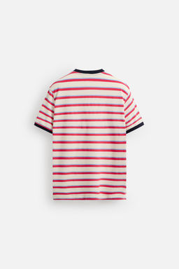 STRIPED CONTRAST T-SHIRT - Zara фото 8