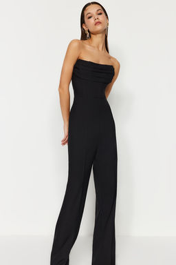 TRENDYOLMILLA Siyah Korse Detayl? Dokuma Tulum TPRSS24TU00002  фото 2