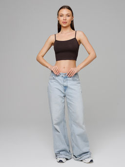 Женский топ на бретелях Lingeamo темно-коричневый ЛТ-05 (69)  фото 2