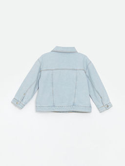 G?mlek Yaka Basic K?z ?ocuk Jean Ceket
