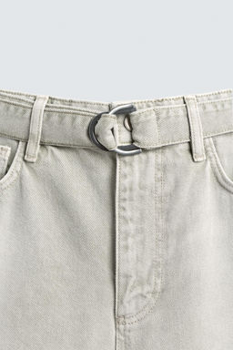 BELTED RELAXED FIT JEANS - Zara фото 9