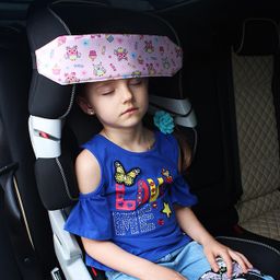 Держатель/Фиксатор для головы ребенка в автокресле Автоняня Совы на розовом