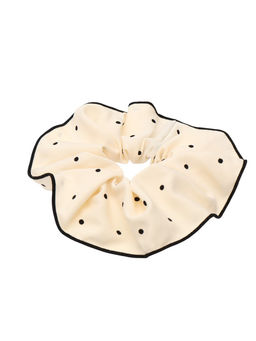 Цена за 3 шт. Резинка для волос "Орбита гранд" горох, 13 см, молочный