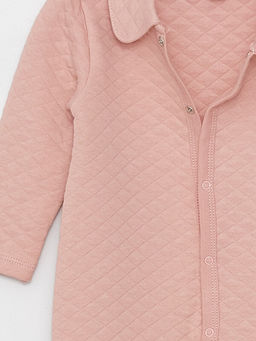 Polo Yaka Uzun Kollu K?z Bebek Tulum(0-12 Ay Patikli, 12 Ay+ Patiksiz) - Waikiki фото 3