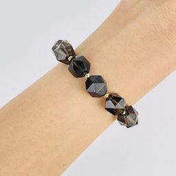 Браслет регулируемый с камнем Раухтопаз