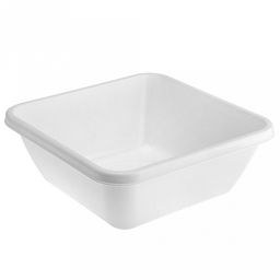 Таз пластмассовый 12л 36х36х13,5см, квадратный, белый (Россия)