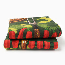 Набор кухонных полотенец Доляна. Генерал кухни, 35?60 см-2 шт., 100% хлопок, рогожка 160 г/м?