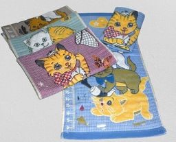 Полотенце Милые котята тканное стеганое 25*50 см. хлопок 100%