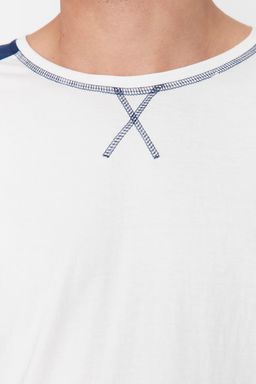 Lacivert %100 Pamuk Regular Fit Ekose Orme Pijama Tak?m? THMAW21PT0879