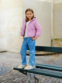 ?i?ek Nak??l? K?z ?ocuk Jean Pantolon