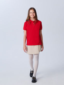 Basic Gabardin K?z ?ocuk ?ort Etek