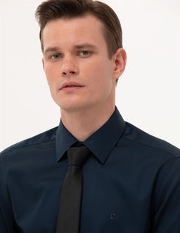 Lacivert Slim Fit Uzun Kollu Klasik G_mlek - Pierre cardin фото 2