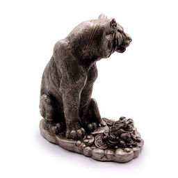 Фигурка Фен Шуй Тигр и жаба на монетах Защита процветающего семейства 18-16см ХРУПКОЕ