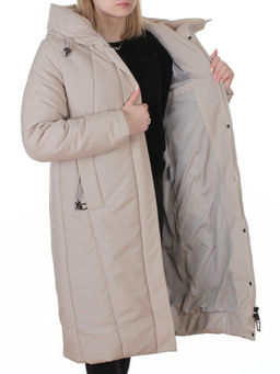 M-9098 BEIGE Пальто зимнее женское (верблюжья шерсть, 120 гр. холлофайбер)