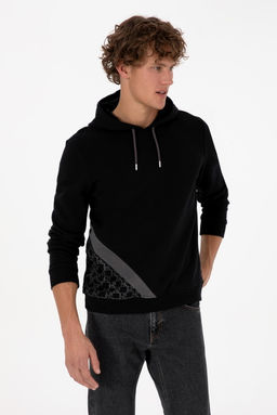 Erkek Regular Fit Kap__onlu Siyah Sweatshirt - U.s. polo assn фото 3