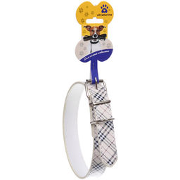 Цена за 5 шт. Ошейник для собак 2,5*57см "Шотландская клетка" цвет бежевый Ultramarine