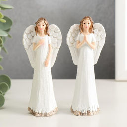 Сувенир полистоун "Ангел-девушка в белом платье" МИКС 10,5х4,2х2,5 см