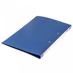 Папка с 2-мя зажимами А4, ширина корешка 20мм, пластик, цвет - синий (Китай)