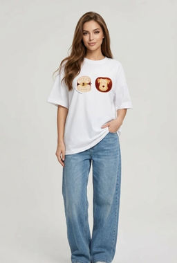 K13596 Футболка OVER SIZE (хлопок) БЕЛЫЙ_04