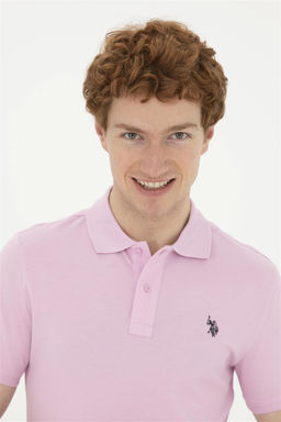 U. S. Polo Assn / Мужская розовая базовая футболка - U.s. polo assn фото 2