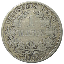 1 марка 1878 года J Германия
