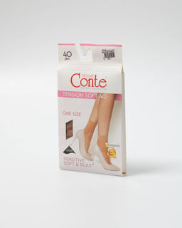 Цена за 2 пары. Носки Удлиненные CONTE TENSION SOFT 40 (1 пара) natural - Conte elegant фото 15