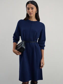 Вязаное платье со швом из вискозы / Zarina