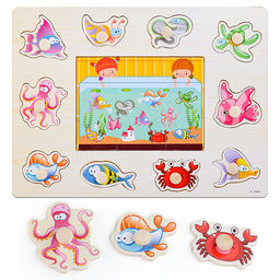 Пазл-вкладыш Рыбки в аквариуме