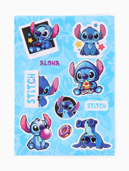 Подарочный набор: блокнот А6, 65 л, ручка, стикеры-наклейки, Стич