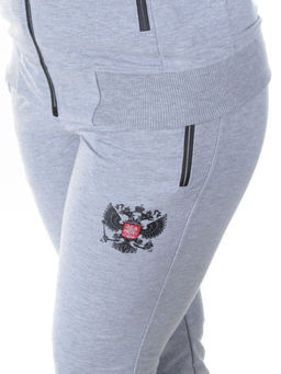 Y248-8 GRAY Спортивный костюм женский (100% хлопок) - Фабричный китай фото 5