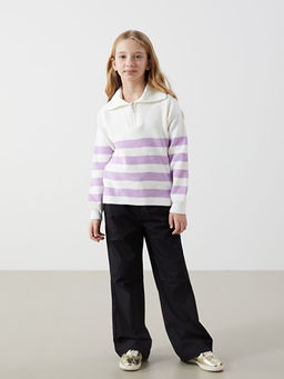 Polo Yaka K?z ?ocuk Triko Kazak - Waikiki фото 5