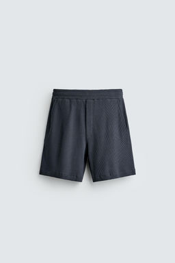BERMUDA JOGGER ESTRUCTURA WAFFLE / Azul / Acero - Zara фото 7