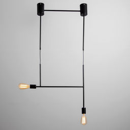 Светильник BayerLux «Лучик» 2хЕ27 40 Вт черный 50×5×30-130 см