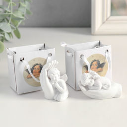 Фигурка полистоун «Белоснежный ангел в ладошке», 5.2×3×3 см, МИКС