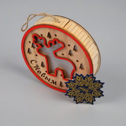 Ёлочная игрушка Олень, 13.5 см, 1 LED, от батареек, свечение тёплое белое - Luazon lighting фото 5