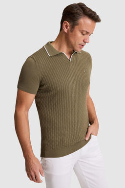 Erkek Haki Slim Fit Polo Yaka Triko TiЕГrt - U.s. polo assn фото 4