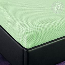Простыня на резинке Клетка (зеленый) 120х200х20/1 шт. - 120х200х20 Трикотаж