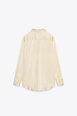 ZW COLLECTION 100% SILK SHIRT WITH POCKET - Zara фото 9