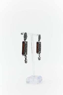 RHINESTONE PIECE EARRINGS - Zara фото 3