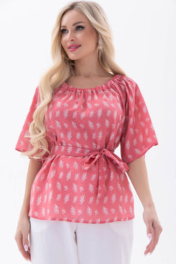 Блуза Аксинья (коралл) Б5946 - Lt collection фото 9