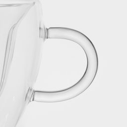 Кружка с двойными стенками Magistro Сердце, 250 мл, стекло, прозрачная