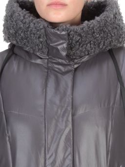 21-985 DARK GRAY Пальто зимнее женское AIKESDFRS (200 гр. холлофайбера) - Fashion фото 10