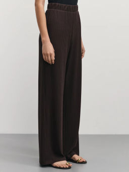 Трикотажные брюки в рубчик / Zarina  фото 3