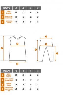 Арт. 210 Пижама с бриджами 46-52 (4 шт) Цвет:ассорти - Калинка фото 2