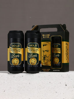 Подарочный набор Gold Beer, гель для душа и шампунь для волос, 2?400 мл, HARD LINE