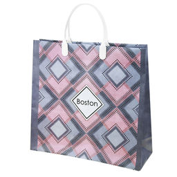 Пакет подарочный мягкий пластик с пластиковой ручкой 30х30см Бостон, 150 мкм, ламинированный (Россия)
