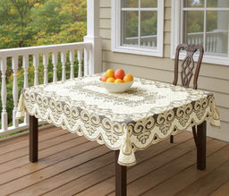 Скатерть арт. 227900/100/3, прямоугольная, размеры 100 см х 150 см, цвет кремово-золотистый