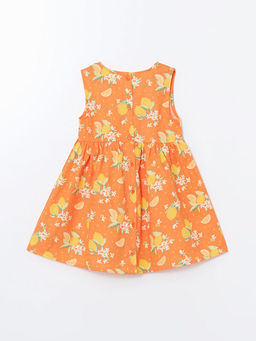 Bisiklet Yaka ?i?ekli K?z Bebek Elbise